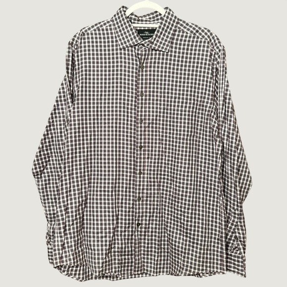 Rodd & Gunn Other - Rodd & Gunn Mens Original Fit Gingham Button Down Shirt Brown White Size M